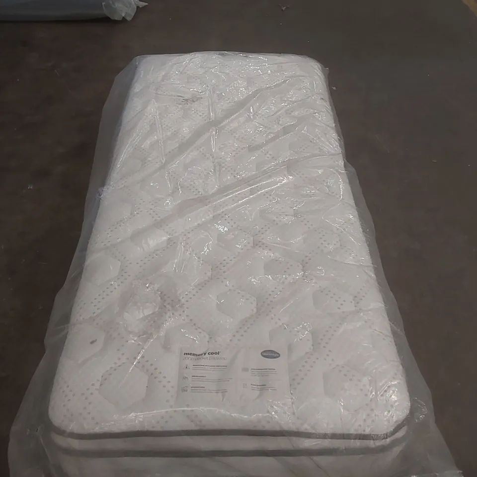 QUALITY BAGGED SILENTNIGHT MEMORY COOL 2000 POCKET PILLOWTOP 3' SINGLE MATTRESS