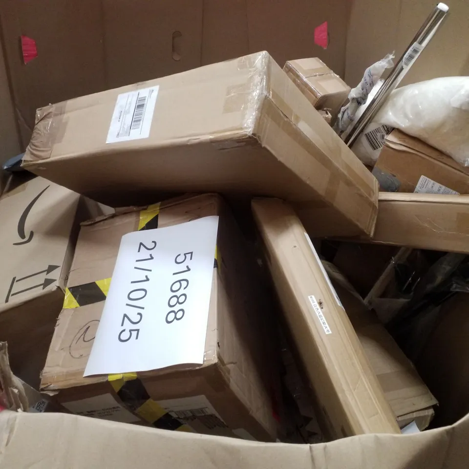 PALLET CONTAINING ASSORTED PRODUCTS INCLUDING SLIDING MACHINE, CHAIR MAT, ELECTRIC FRYER, RESISTANCE BANDS & SEWING MACHINE