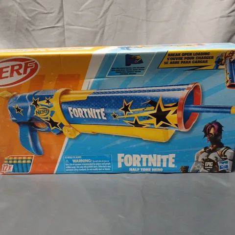 NERF FORTNITE BLASTER – 6-DART CAPACITY, BREAK-OPEN LOADING, BOXED