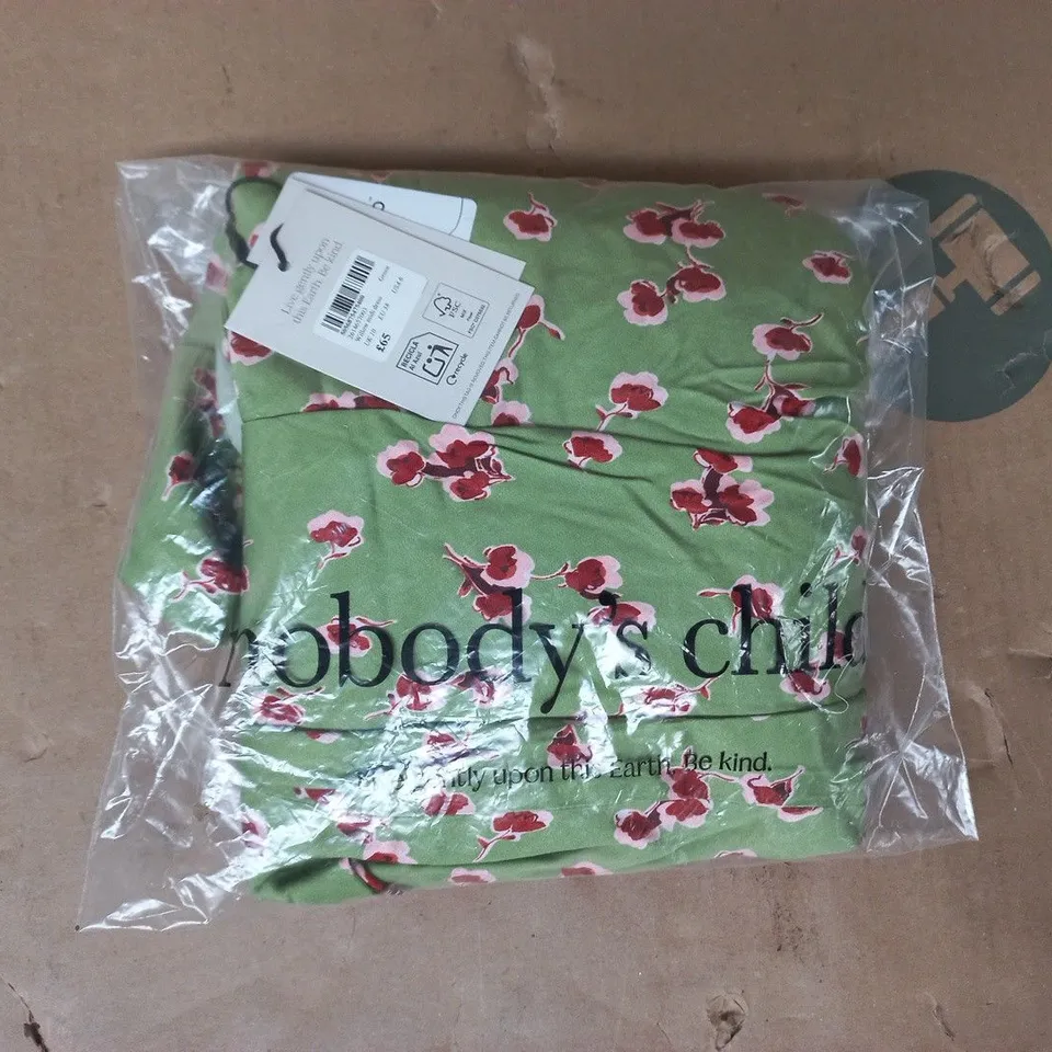 BAGGED NOBODY'S CHILD WILLOW MIDI DRESS IN GREEN SIZE UK 10