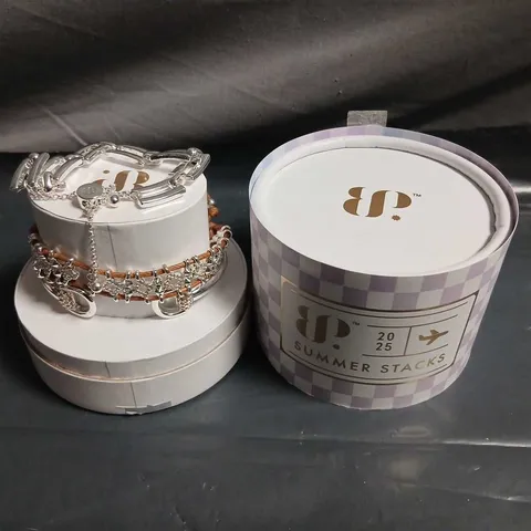 BOMB PARTY SUMMER STACKS SILVER-PLATED BRACELET SET WITH LAB-CREATED STONES – REVERSIBLE (ST89229)