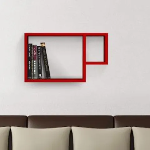 BRAND NEW BOXED RED TWO COMPARTMENT SHELVING UNIT