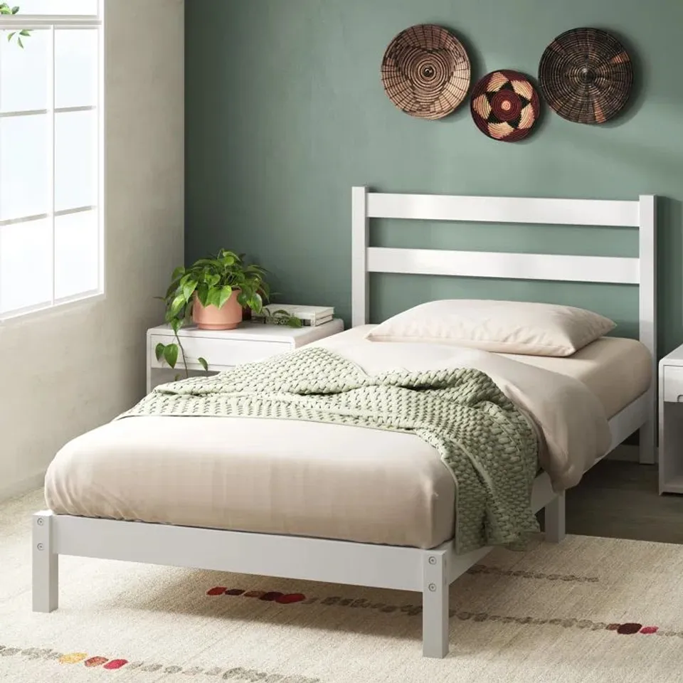 BOXED DESIGNER JAVERY SINGLE BAMBOO BED FRAME