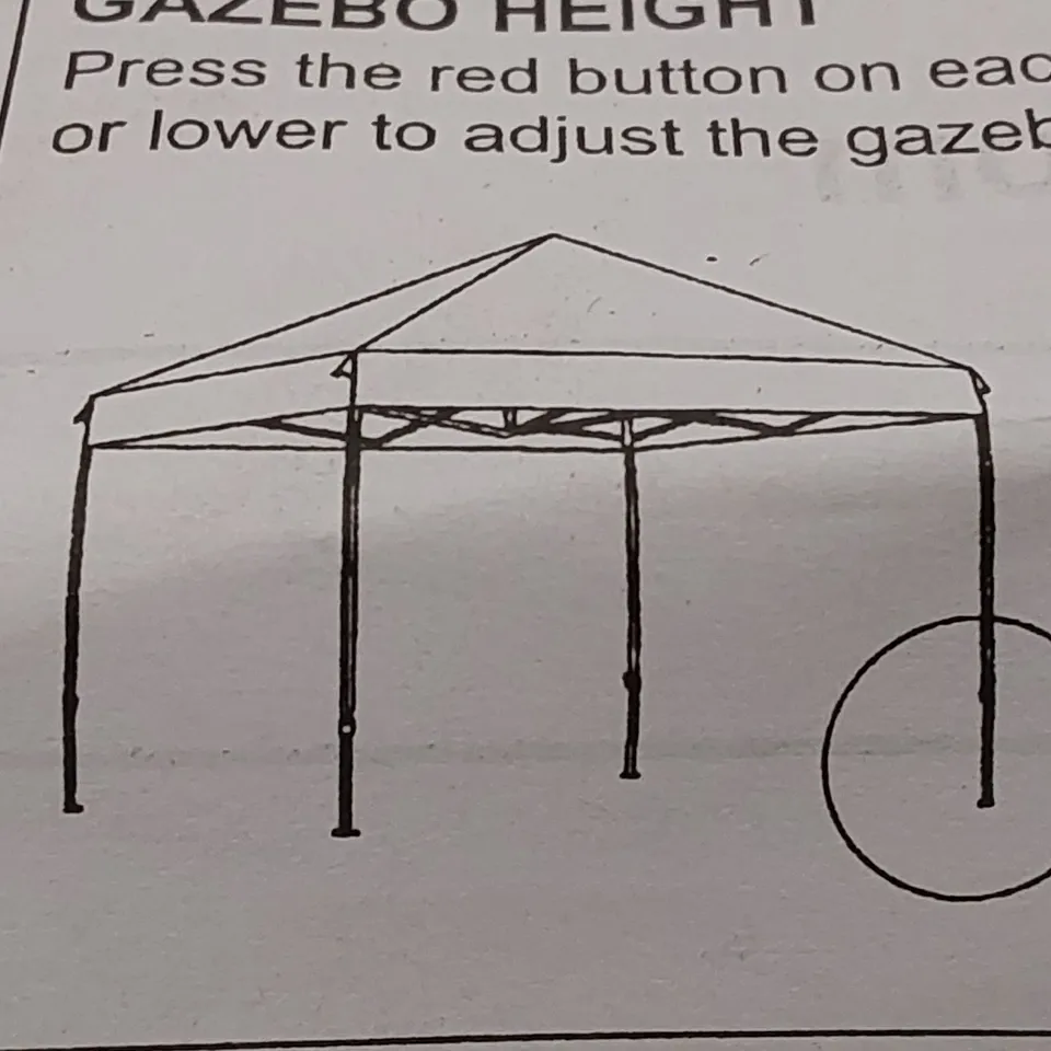 BOXED YUEBO 3X3M GAZEBO - COLOURS MAY VARY