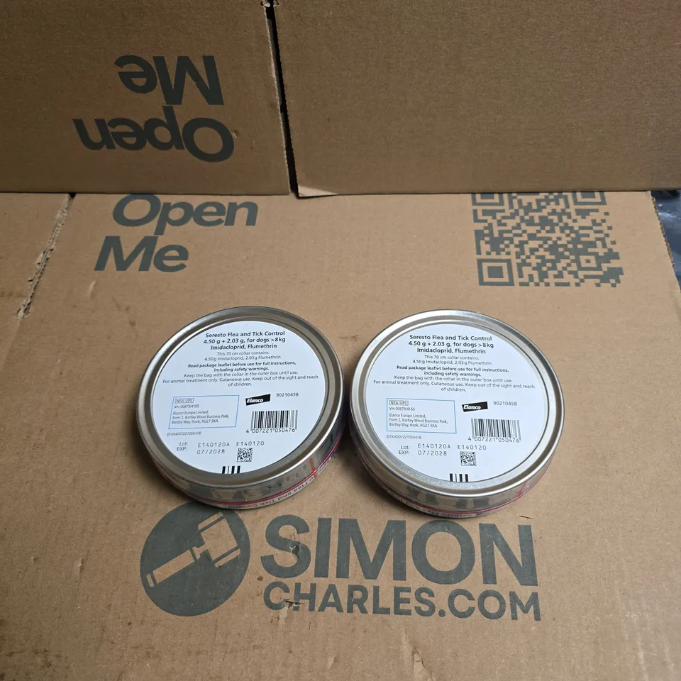 2 X SERESTO FLEA AND TICK CONTROL 7-8 MONTHS