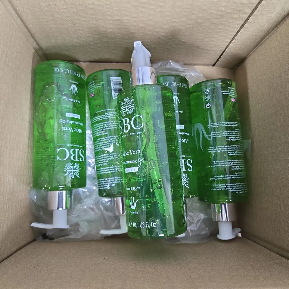 6 SBC ALOE VERA MOISTURISING GELS (6X300ML)
