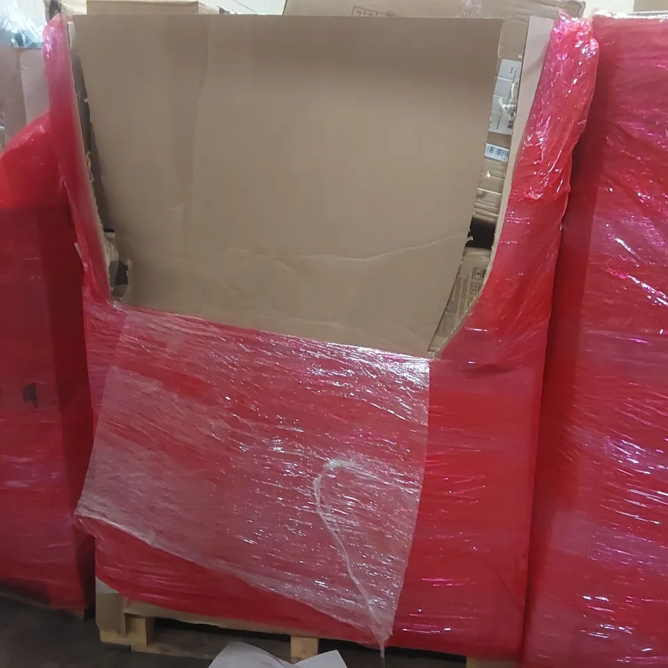 PALLET OF ASSORTED HOUSEHOLD GOODS AND PRODUCTS TO INCLUDE: BUGALOO PRAM, CHILDREN'S TRICYCLE, CAR SEAT, WOOL DUVET ECT