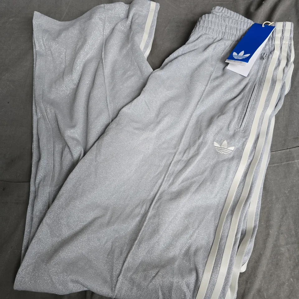 ADIDAS LUREX BOTTOMS IN GLITTER SILVER COLOUR - UK MEDIUM