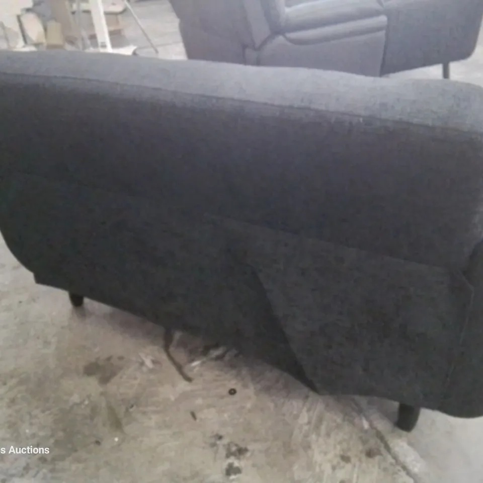 DESIGNER TWO SEATER SOFA CHARCOAL FABRIC 