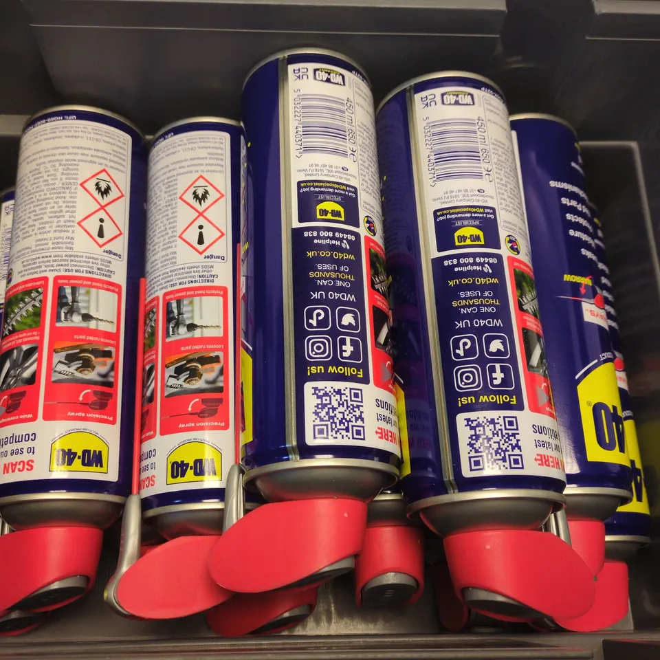 APPROXIMATELY 10 WD-40 SPRAYS (450ML)
