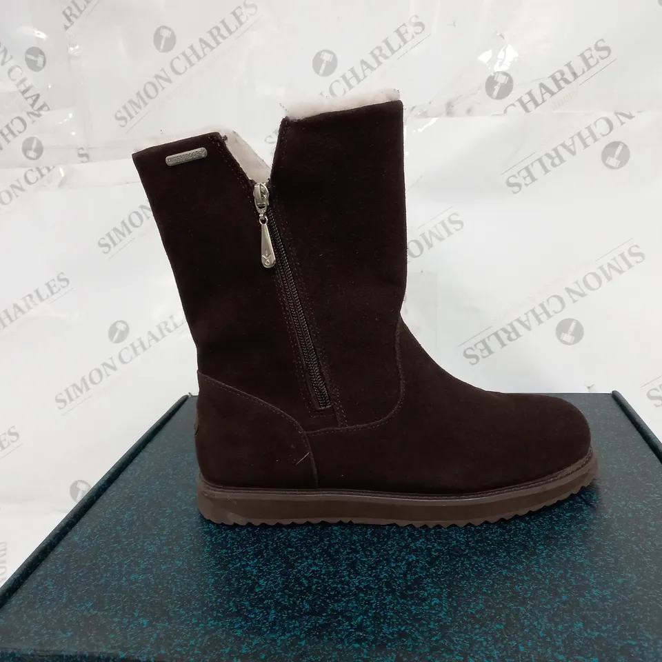 EMU AUSTRAILIA GRAVELLY ESPRESSO BOOTS - SIZE 5