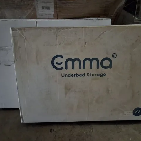LOT OF 4 BOXED AS NEW EMMA UNDERBED STORAGE ITEMS - 80X60CM DARK GREY