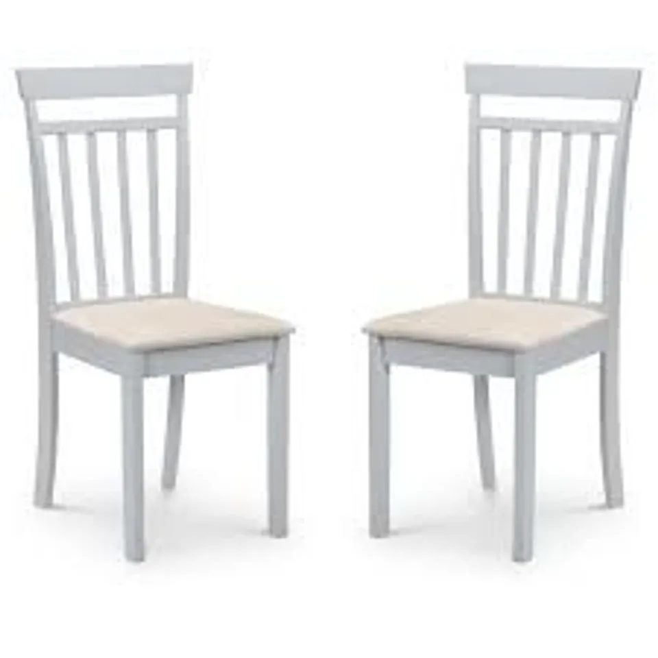 BOXED SET OF 2 JULIAN BOWEN COAST DINING CHAIRS - PEBBLE GREY (1 BOX)