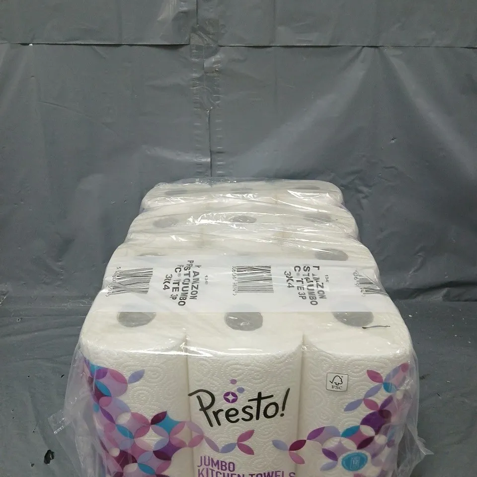 4 PACKS OF 3 JUMBO KITCHEN TOWELS BY PRESTO!