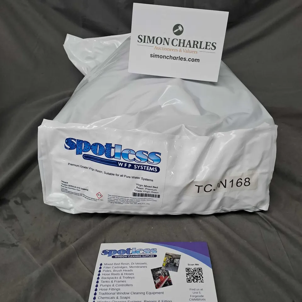 SPOTLESS WINDOW CLEANING SUPPLIES MIXED BED PREMIUM GRADE VIRGIN DEIONISATION RESIN WEIGHT UNSPECIFIED - COLLECTION ONLY