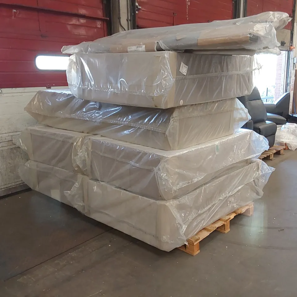 PALLET CONTAINING APPROXIMATELY 6X DIVAN BASE PARTS, 3X HEADBOARDS