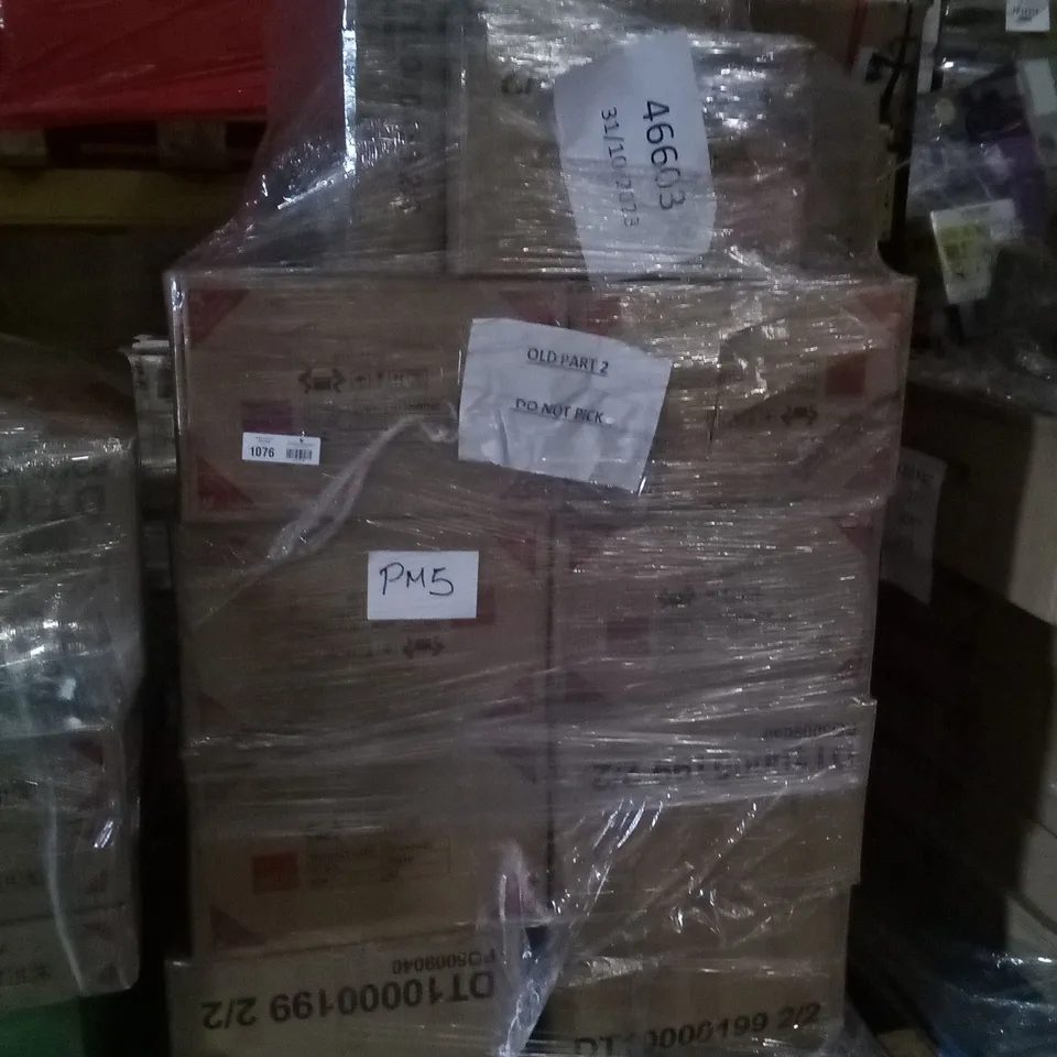PALLET OF ASSORTED BOXED DINING TABLE PARTS