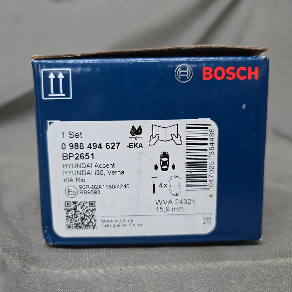BOSCH SET OF 4 BRAKE PADS FOR VARIOUS CARS/MODELS