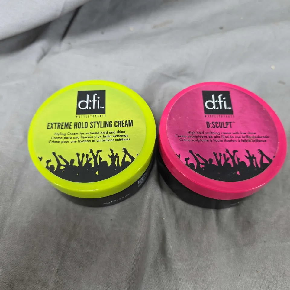 APPROXIMATELY 12 ASSORTED D:FI PRODUCTS TO INCLUDE D:SCULPT & EXTREME HOLD STYLING CREAM