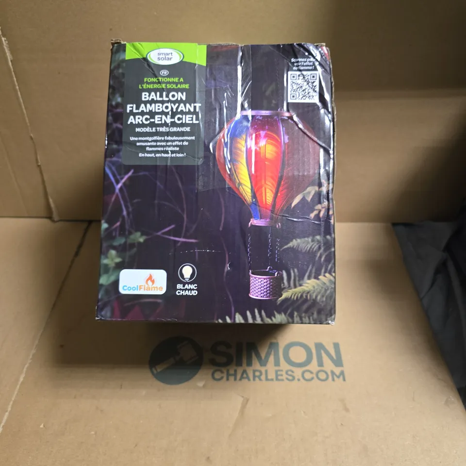Rainbow Flaming Balloon Arc-en-Ciel Solar-Powered Garden Lantern 