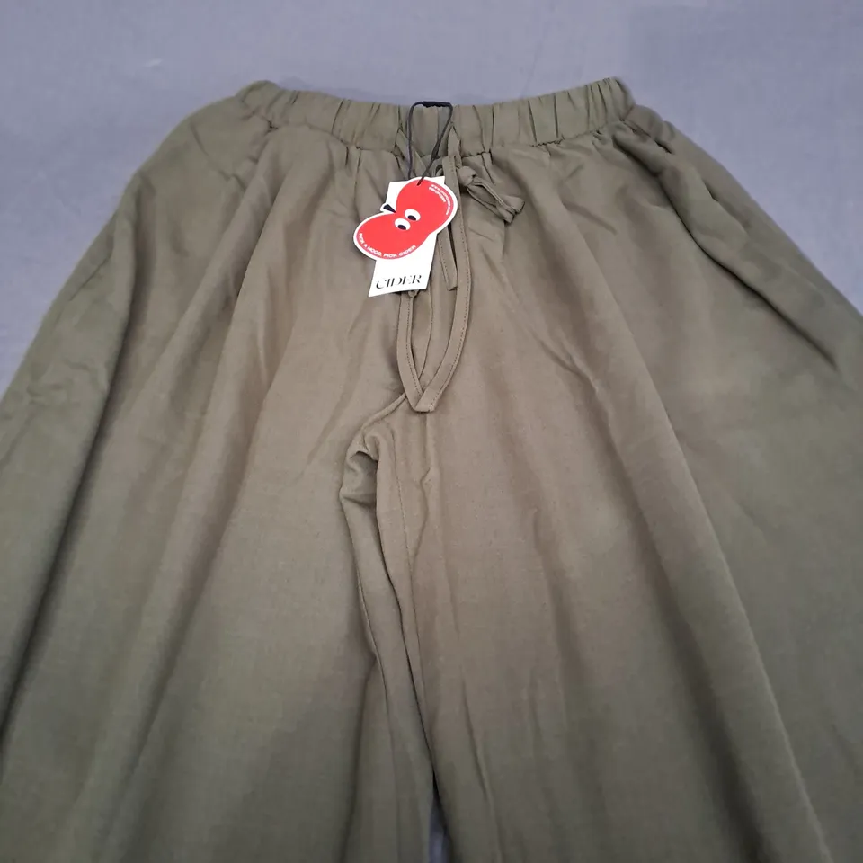 CIDER KHAKI BAGGY TROUSERS - SMALL