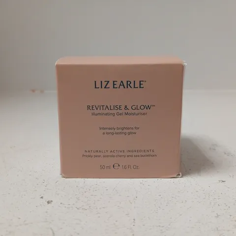 LIZ EARLE REVITALISE & GLOW ILLUMINATING GEL MOISTURISER – 50 ML – BOXED