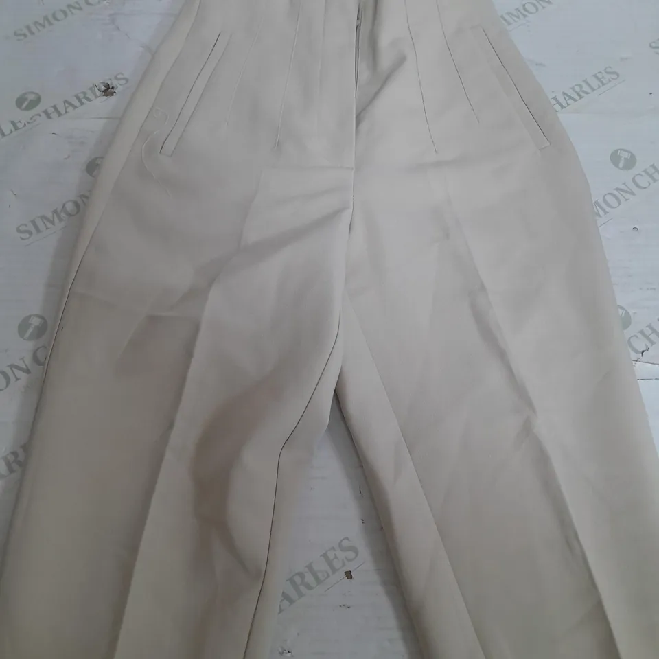 ZARA SMART CREAM WOMENS PANTS - XS