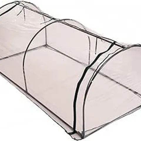 BOXED SMALL 2M TUNNEL GROWHOUSE GARDEN PLANT GREENHOUSE WITH PVC COVER