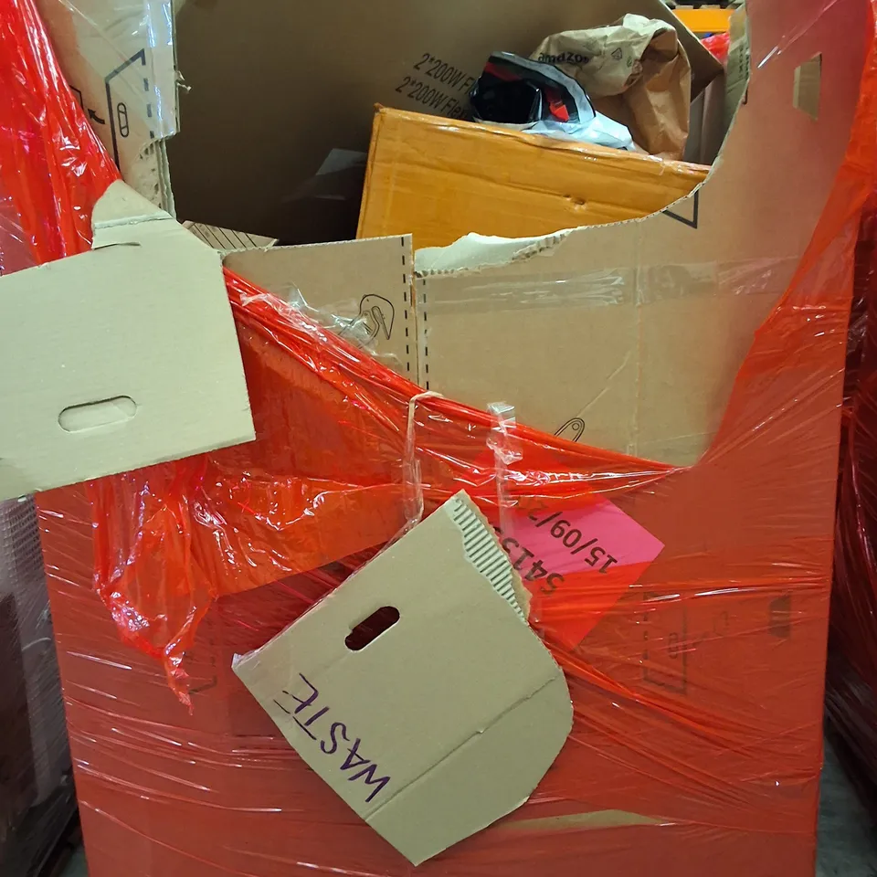 PALLET OF ASSORTED HOUSEHOLD ITEMS AND PRODUCTS TO INCLUDE;SOLAR PANEL,CEILING LIGHT,WATCH STRAPS