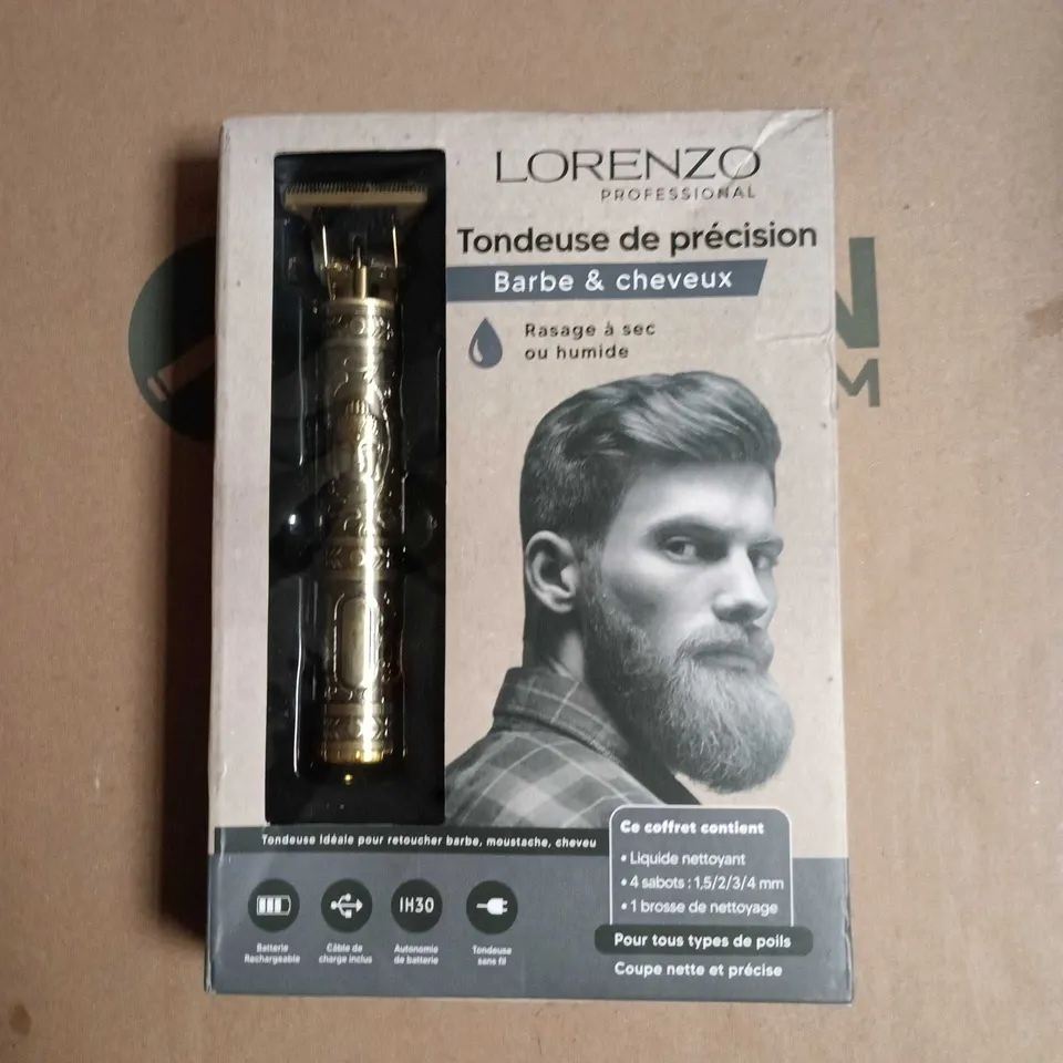 LORENZO PROFESSIONAL PRECISION BEARD & HAIR TRIMMER – BOXED
