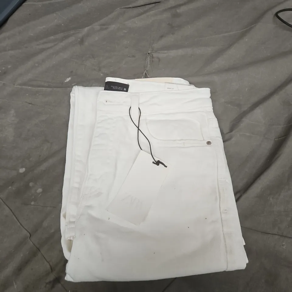 ZARA WOMEN'S WHITE TROUSERS, UK 10 (EU 38)