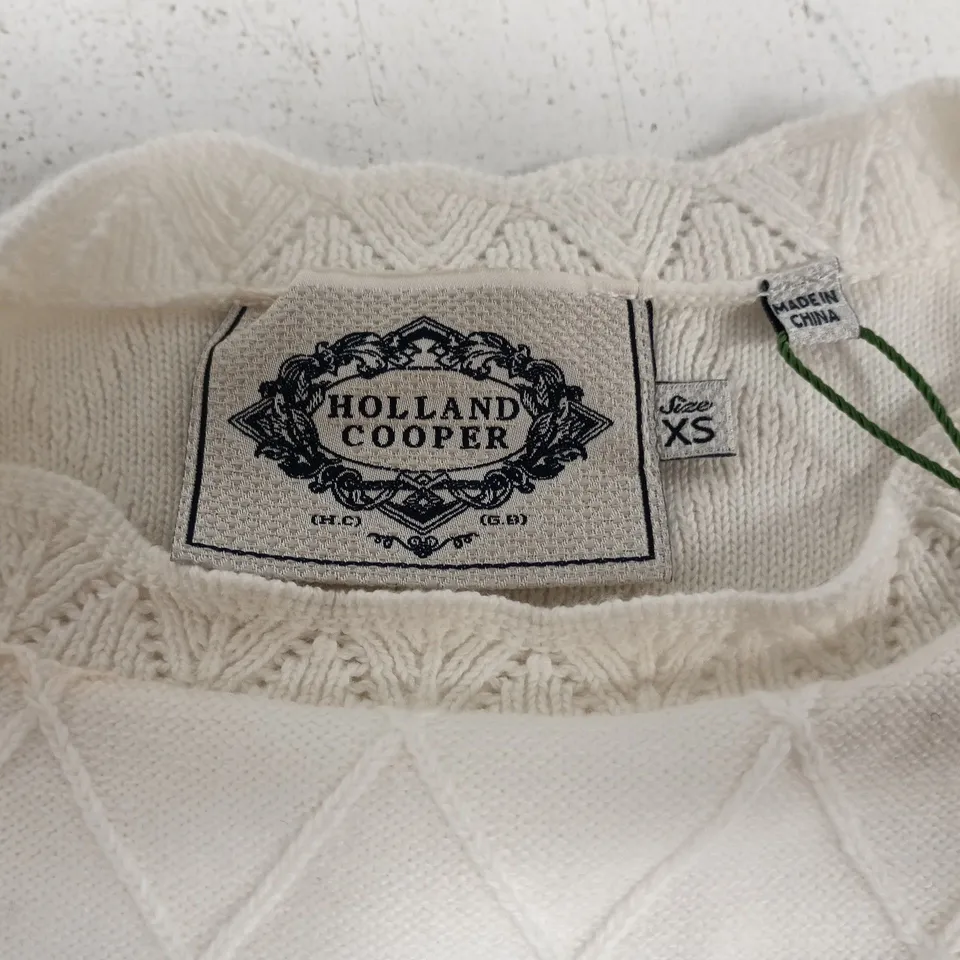 HOLLAND COOPER OLIVE MAXI DRESS IN WHITE - XS