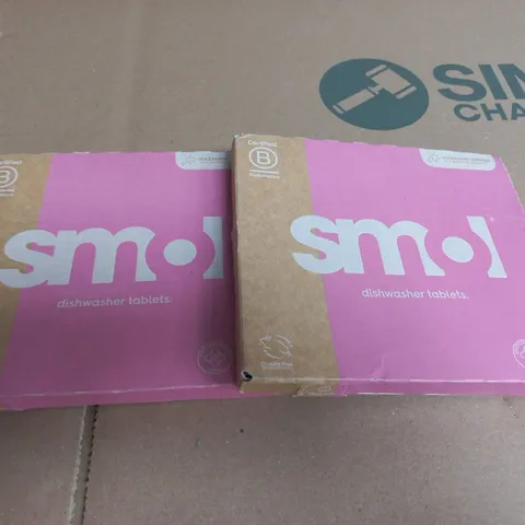 LOT OF 2 BOXES OF SMOL DISHWASHER TABLETS