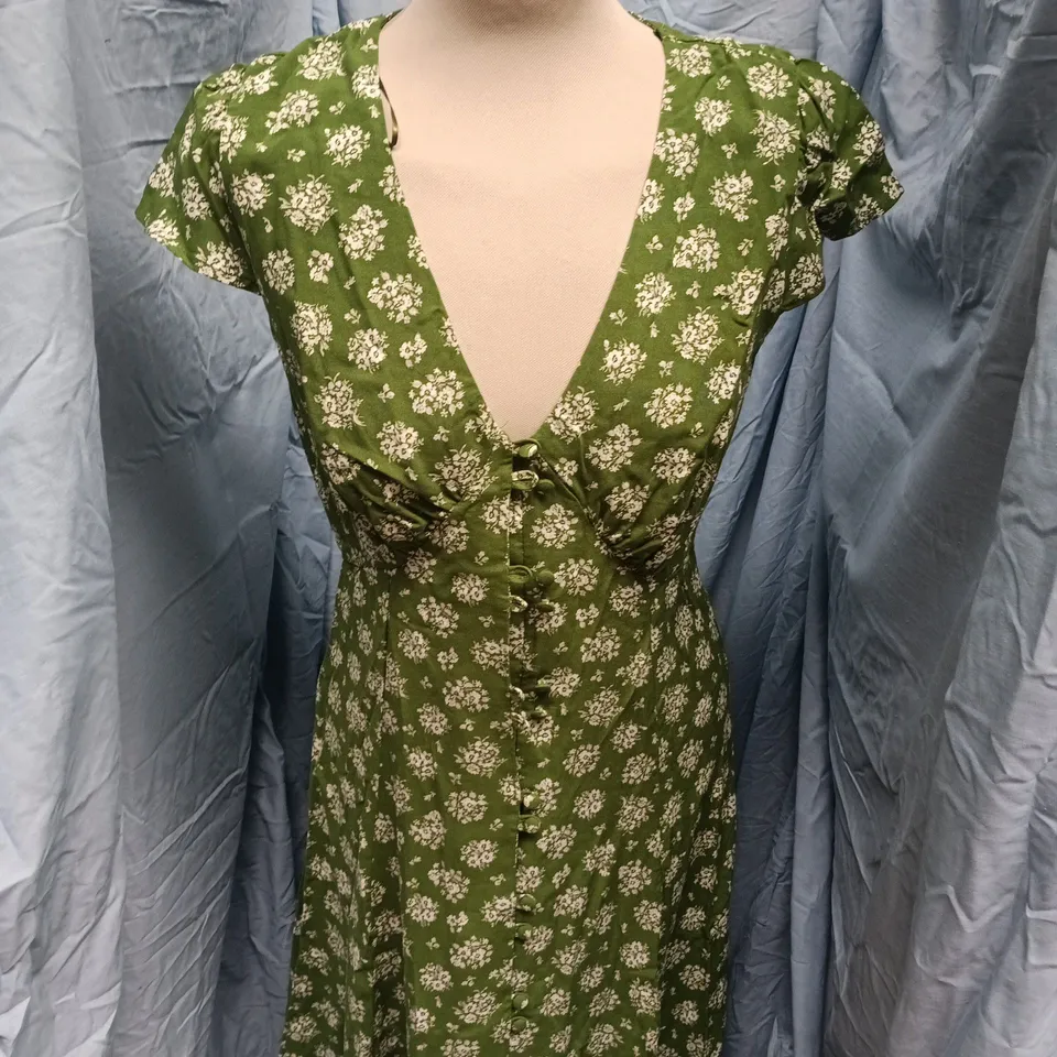 NOBODYS CHILD AVERY MIDI DRESS – GREEN, UK8 