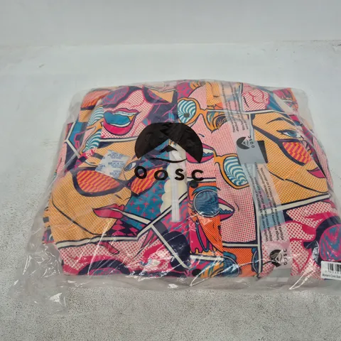 BAGGED OOSC WOMENS COMIC BOOK CANDY SHAPED SKI SUIT IN PINK MULTI - SMALL