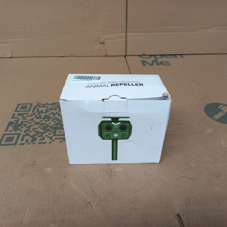 OUTDOOR SOLAR ULTRASONIC ANIMAL REPELLER DEVICE BOXED