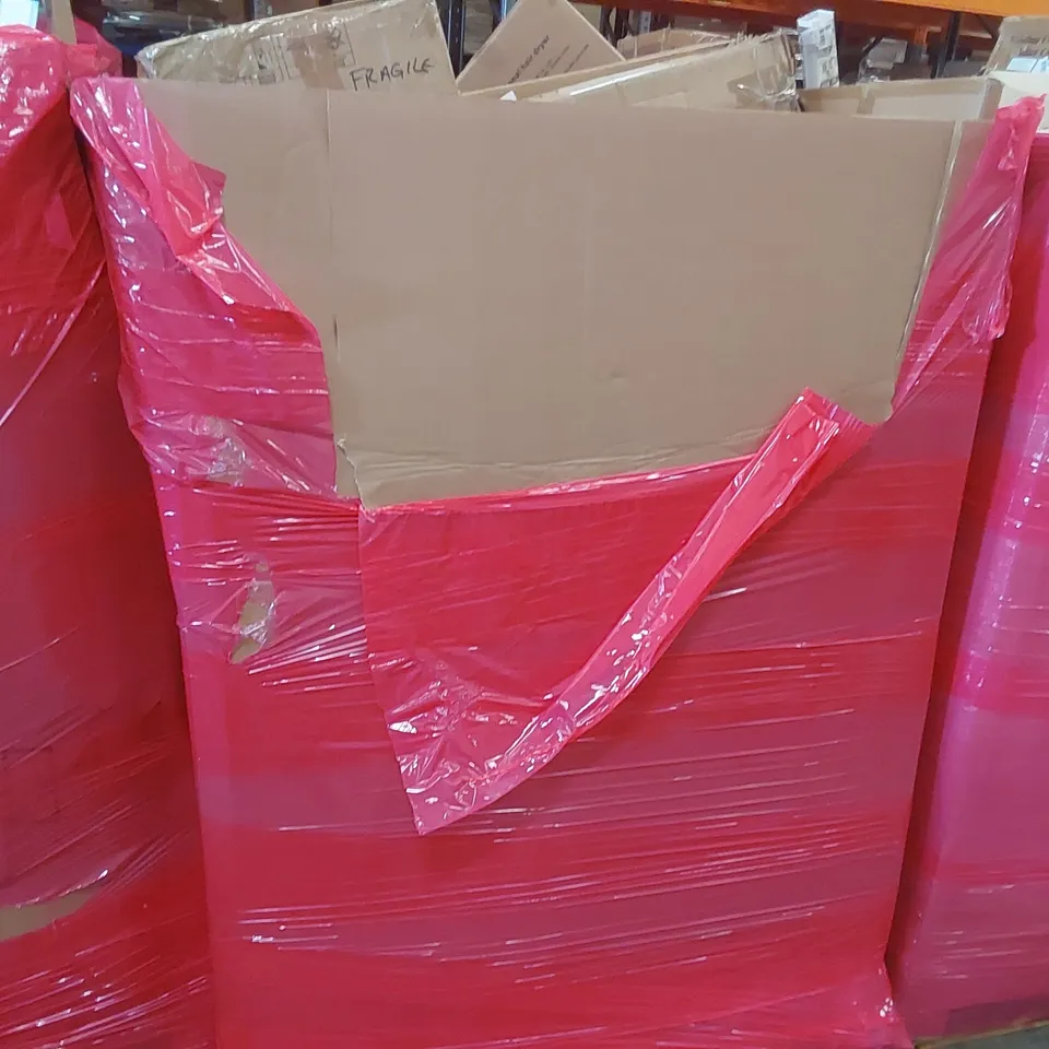 PALLET OF ASSORTED ITEMS INCLUDING: LED SMART MIRROR, AIR COOLER, 2 X 2M FOLDING GAZEBO, AIRFRYER, RUSSELL HOBBS MOP ECT