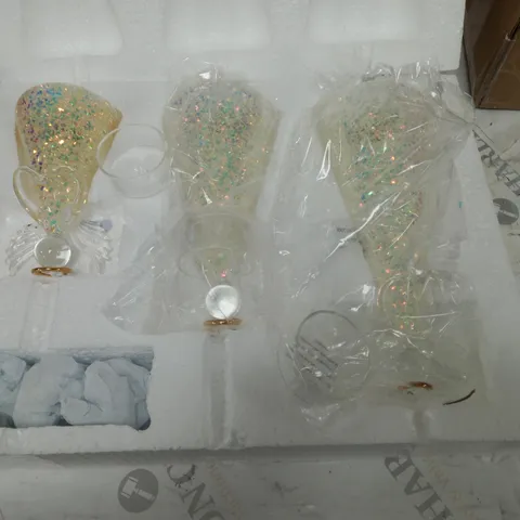 HOME REFLECTIONS SET OF 3 PRE-LIT GLASS ANGEL CANDLE HOLDERS
