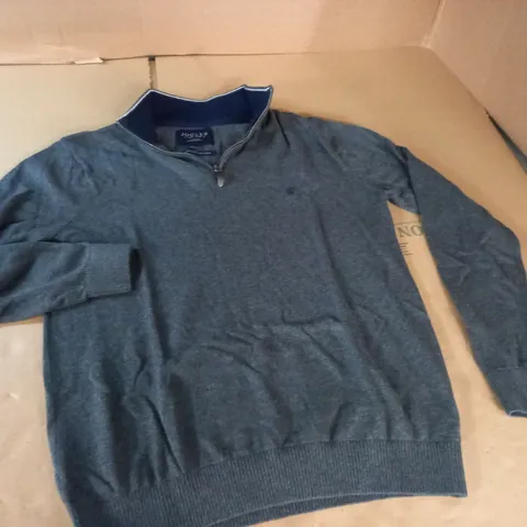 JOULES GREY 1/4 ZIP JUMPER - MED