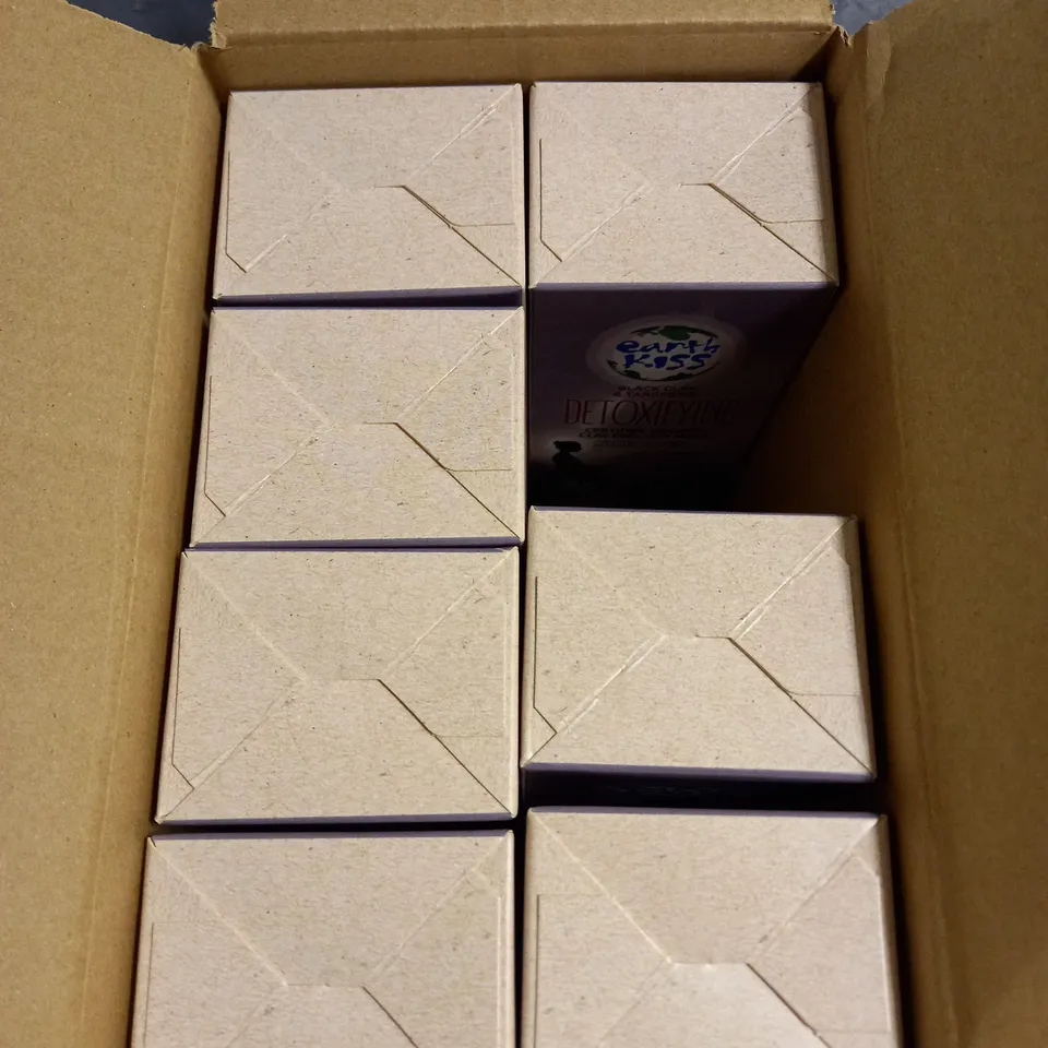 BOX OF 8X12 EARTH KISS BLACK CLAY & TANGERINE DETOXIFYING PEEL-OFF FACE MASKS