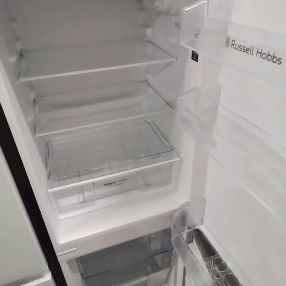 RUSSELL HOBBS LOW FROST FRIDGE FREEZER, 113L FRIDGE, 61L FREEZER - BLACK (50CM WIDE, 145CM HIGH) - UNPROCESSED RAW RETURN