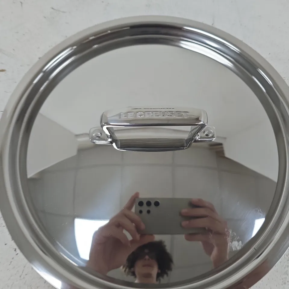 LE CREUSET ROUND STAINLESS STEEL COOKWARE LID – REPLACEMENT LID