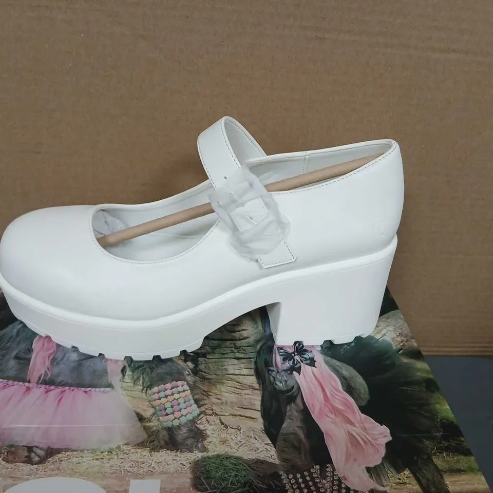 KOI TIRA MARY JANE SHOES 'WHITE WASHOUT EDITION' – UK6, WHITE