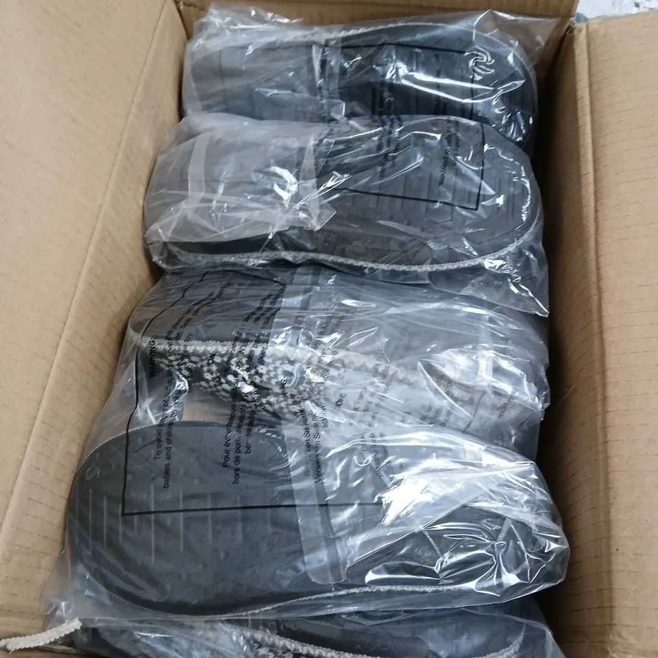 10 BAGGED DUNLOP BLACK SLIPPERS - 6/39 