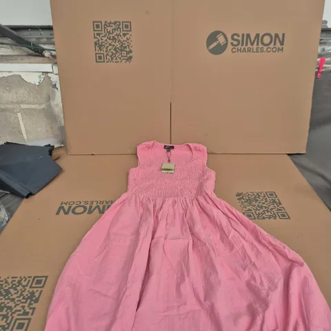 NOBODY'S CHILD PINK SMOCKED DRESS – UK 10 (EU 38, USA 6) MADE IN INDIA