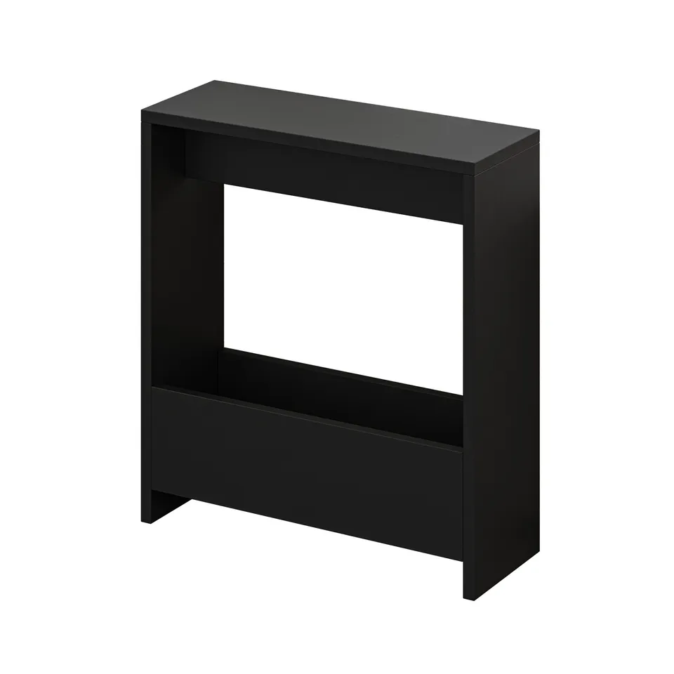 BOXED SIMPI MODERN SIDE TABLE H 60CM 2 TIER IN BLACK