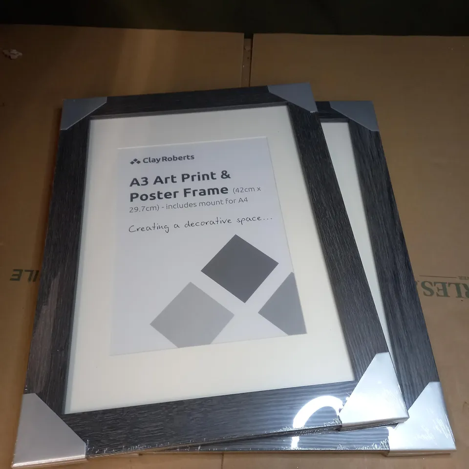 PAIR OF CLAY ROBERTS A3 ART PRINT & POSTER FRAMES