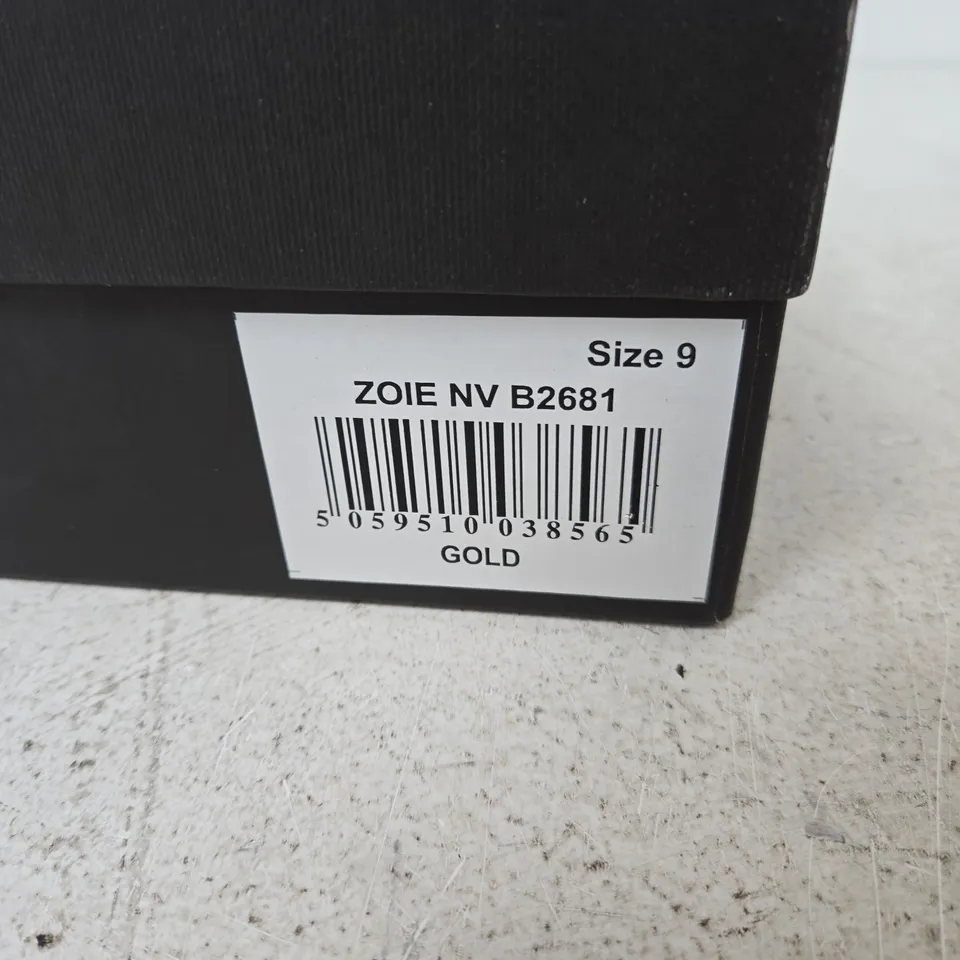 NV GOLD LEATHER LOAFERS – UK 6 (US 9) – BOXED