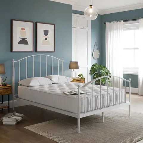 BOXED BRISTOL BED FRAME - WHITE // SIZE: 3' SINGLE (2 BOXES)