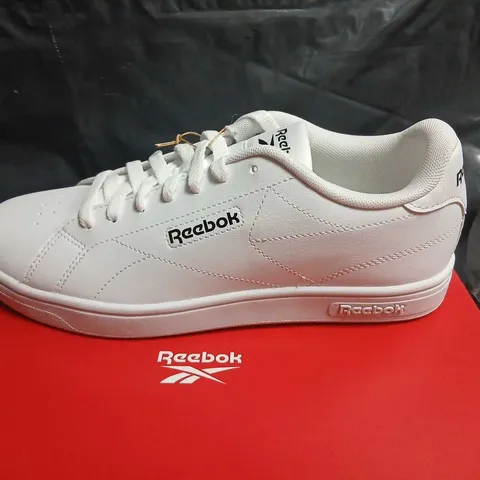 REEBOK COURT CLEAN UNISEX WHITE SNEAKERS – UK 6.5